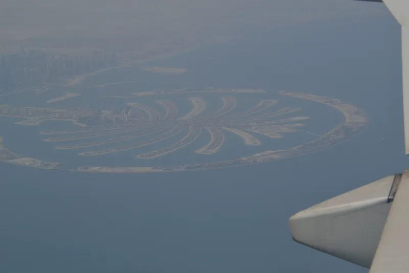 Aerial view of Palm Jumeirah in Dubai