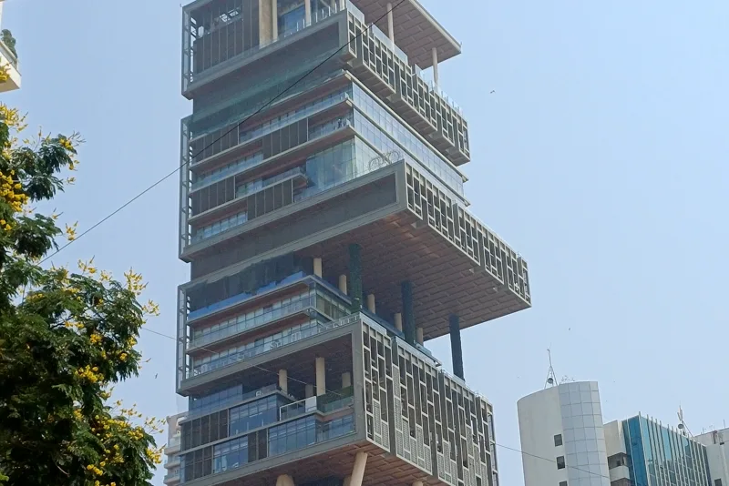 Antilia, the Ambani family tower in Mumbai