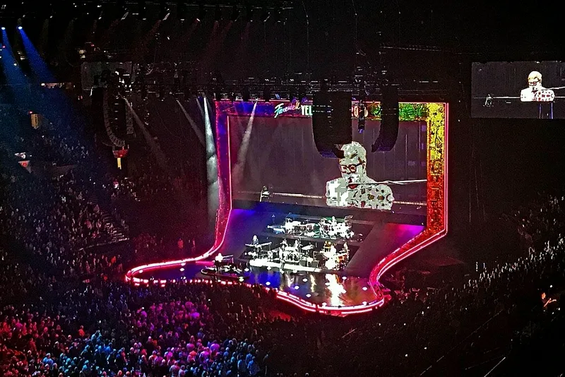 Elton John performing